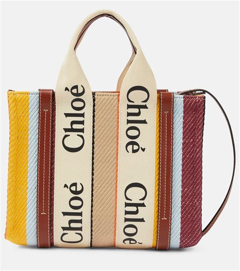 chloe woody tote size comparison.